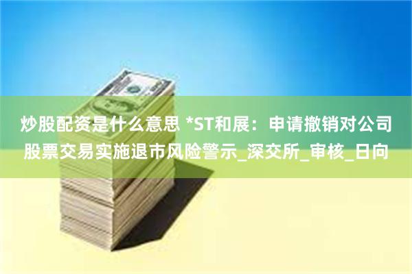 炒股配资是什么意思 *ST和展：申请撤销对公司股票交易实施退市风险警示_深交所_审核_日向